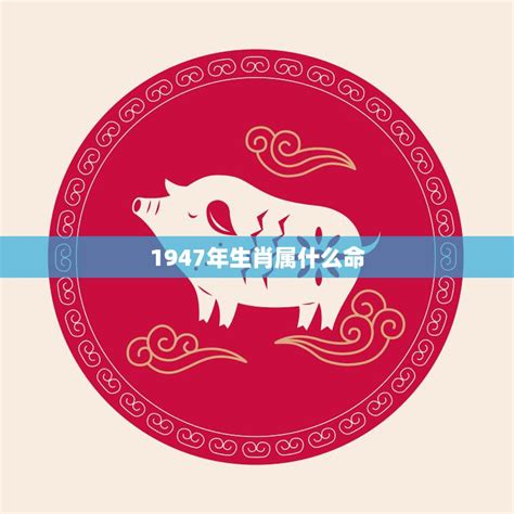 1947年生肖|1947年属什么生肖